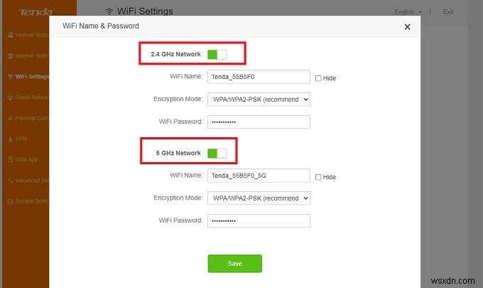 Cách kết nối với chỉ băng tần Wi-Fi 2.4GHz hoặc 5GHz (Ngăn chặn chuyển mạch) 