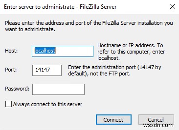 Cách tạo máy chủ FTP bằng FileZilla 