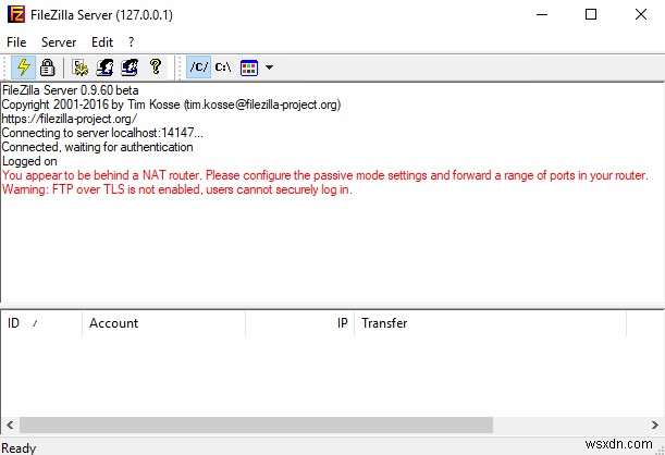Cách tạo máy chủ FTP bằng FileZilla 