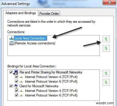 Buộc Windows 7 sử dụng kết nối có dây qua không dây 