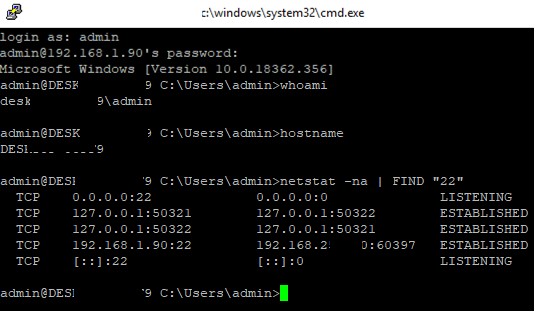 Kết nối Windows qua SSH bằng Máy chủ OpenSSH tích hợp 