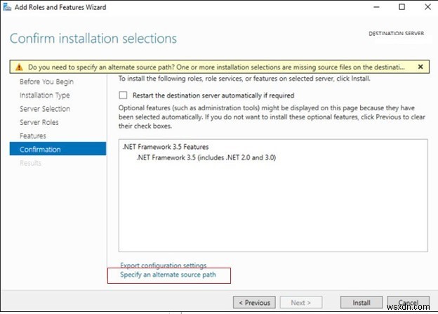 Làm thế nào để cài đặt .NET Framework 3.5 trên Windows Server và Windows 10? 