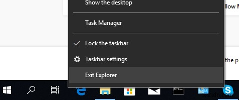 Start Menu và Taskbar Search không hoạt động trong Windows 10 