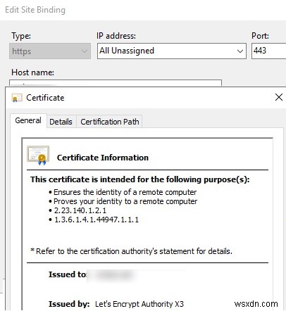 Cài đặt Chứng chỉ TLS / SSL Let’s Encrypt miễn phí trên Máy chủ Web IIS / RDS 