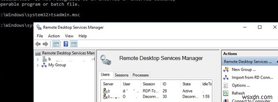 Sử dụng TSADMIN.msc và TSCONFIG.msc Snap-Ins trên Máy chủ Windows Server 2016 RDS 