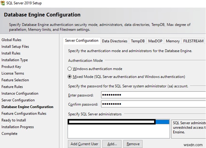 Hướng dẫn cài đặt MS SQL Server 2019:Cài đặt cơ bản và đề xuất 