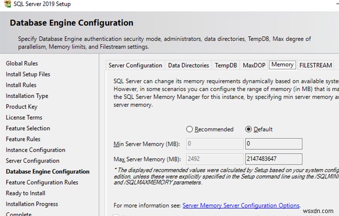 Hướng dẫn cài đặt MS SQL Server 2019:Cài đặt cơ bản và đề xuất 