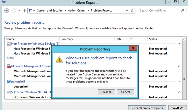 Làm thế nào để vô hiệu hóa báo cáo lỗi Windows và xóa thư mục WER \ ReportQueue trên Windows? 