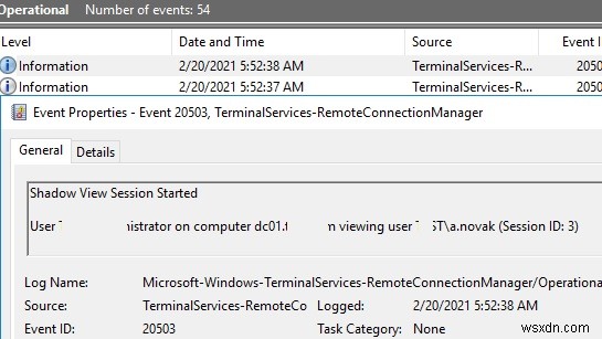 Làm thế nào để Shadow (Điều khiển từ xa) phiên RDP của người dùng trên RDS Windows Server 2016/2019? 