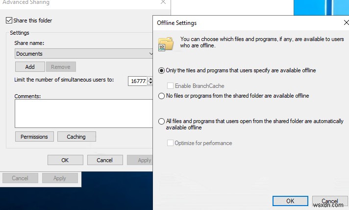 Bật và định cấu hình tệp ngoại tuyến trên Windows 10 