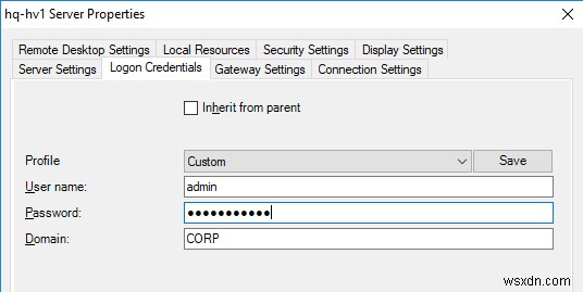 Sử dụng RDCMan (Trình quản lý Kết nối Máy tính Từ xa) trên Windows 