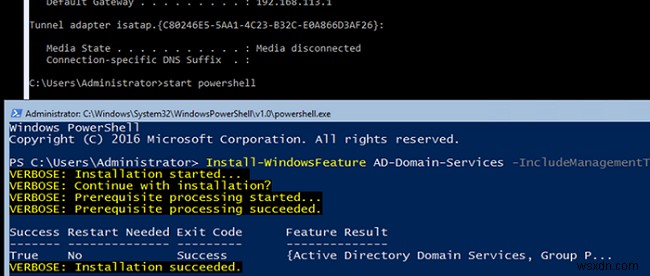 Windows Server Core:Cài đặt Bộ điều khiển miền Active Directory 