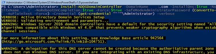 Windows Server Core:Cài đặt Bộ điều khiển miền Active Directory 