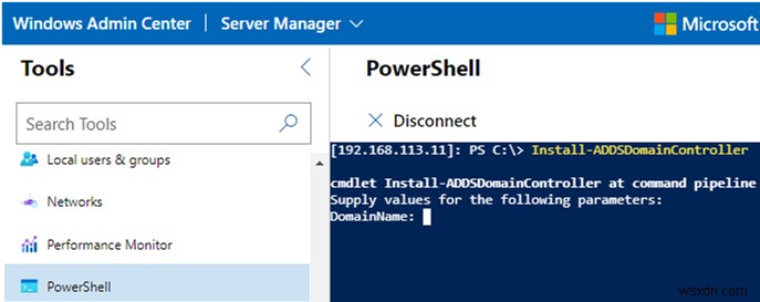 Windows Server Core:Cài đặt Bộ điều khiển miền Active Directory 