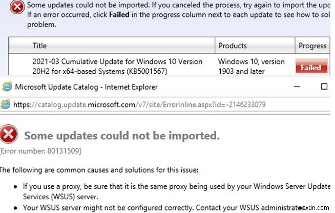 Làm thế nào để Nhập (Thêm) Cập nhật theo cách thủ công vào WSUS từ Danh mục Microsoft Update? 
