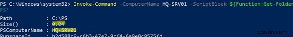 PowerShell:Lấy kích thước thư mục trên đĩa trong Windows 