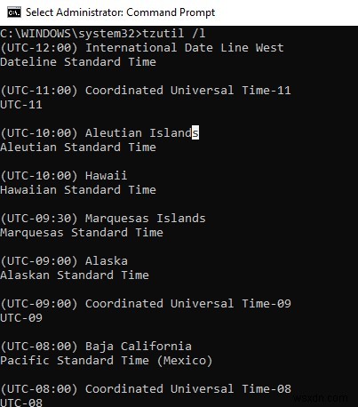 Thay đổi cài đặt múi giờ trong Windows qua CMD, PowerShell và GPO 