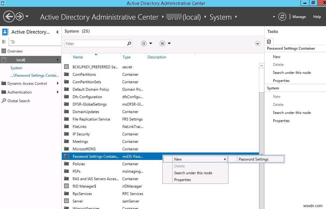 Chính sách mật khẩu chi tiết trong Active Directory 