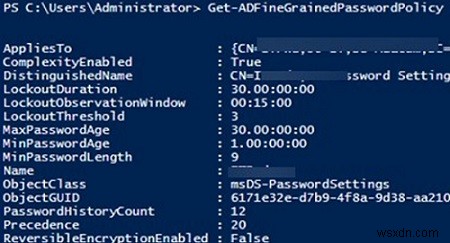 Chính sách mật khẩu chi tiết trong Active Directory 