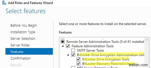 Lưu trữ các khóa khôi phục BitLocker trong Active Directory 