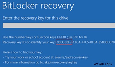 Lưu trữ các khóa khôi phục BitLocker trong Active Directory 