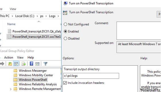 Ghi đầu ra vào tệp nhật ký trong tập lệnh PowerShell 