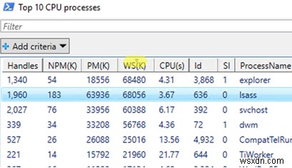 Sử dụng Out-GridView để xem và chọn dữ liệu bảng trong PowerShell 