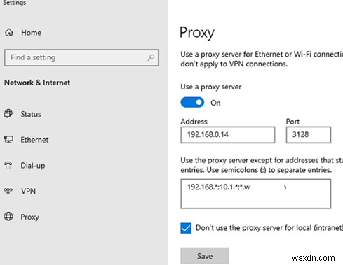 Ngăn người dùng thay đổi cài đặt proxy trong Windows 