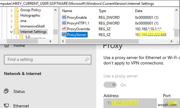 Ngăn người dùng thay đổi cài đặt proxy trong Windows 