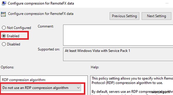 Màn hình đen khi sử dụng kết nối Windows Remote Desktop (RDP) 