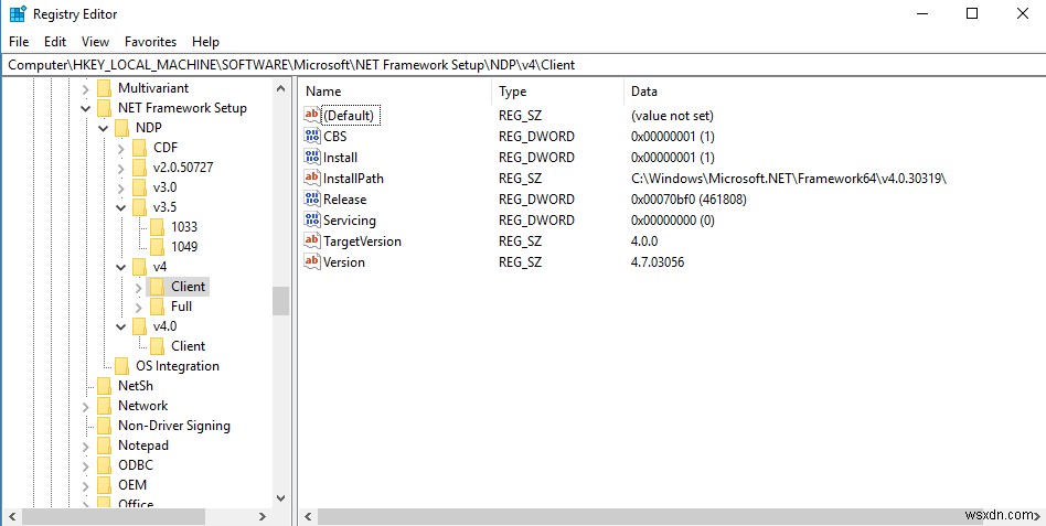 Làm thế nào để Kiểm tra Phiên bản .NET Framework được cài đặt trên Windows? 