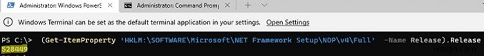 Làm thế nào để Kiểm tra Phiên bản .NET Framework được cài đặt trên Windows? 
