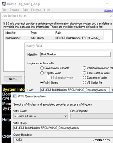 Hiển thị Thông tin Hệ thống trên Máy tính Windows với BgInfo 