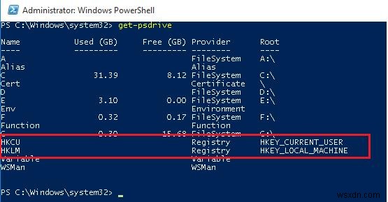 PowerShell:Lấy, sửa đổi, tạo và xóa các tham số hoặc khóa đăng ký 