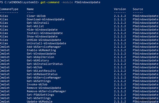 Quản lý các bản cập nhật Windows với PSWindowsUpdate PowerShell Module 