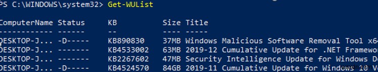 Quản lý các bản cập nhật Windows với PSWindowsUpdate PowerShell Module 