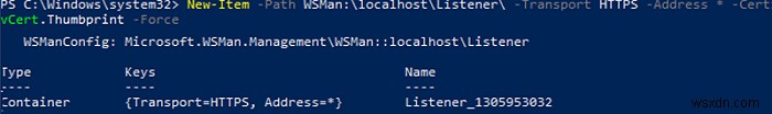 Định cấu hình PowerShell Remoting (WinRM) qua HTTPS 