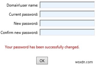 Làm thế nào để thay đổi mật khẩu đã hết hạn thông qua truy cập web từ xa trên máy tính để bàn trên Windows Server? 