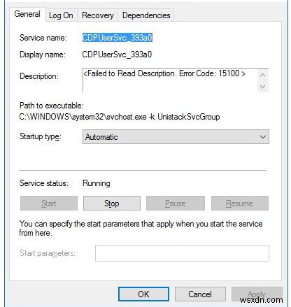 Khắc phục:CDPUserSvc đã ngừng hoạt động trong Windows 10 / Windows Server 2016 