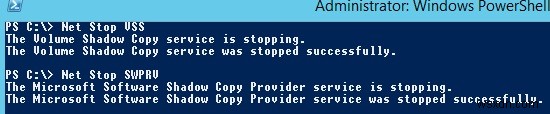 VSS Writer không thành công:Đăng ký lại VSS Writers trên Windows Server 