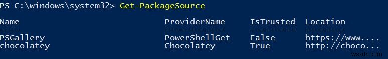 Sử dụng PowerShell PackageManagement trong Windows 10 