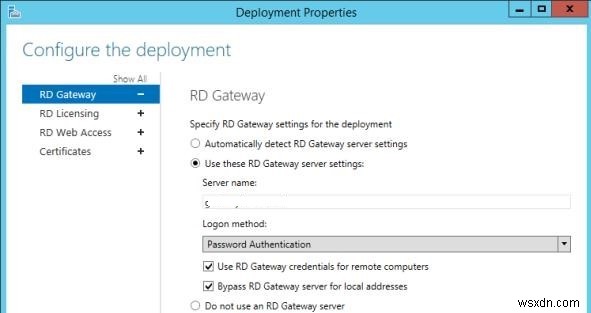 Định cấu hình xác thực SSO (Đăng nhập một lần) trên Windows Server RDS 