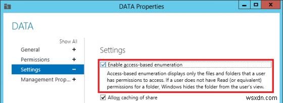 Làm cách nào để kích hoạt tính năng liệt kê dựa trên quyền truy cập (ABE) trên Windows Server? 