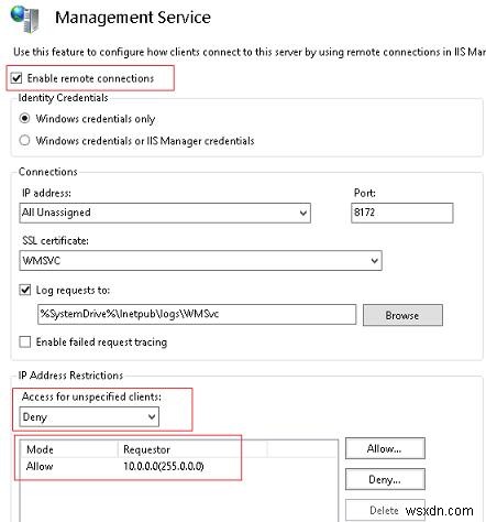 Quản lý IIS từ xa trong Windows Server 2016/2012 R2 