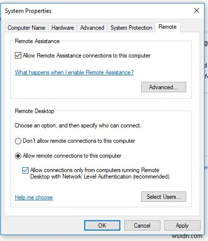 Windows XP không thể RDP sang Windows 10 / Server 2012R2 / 2016 RDS 