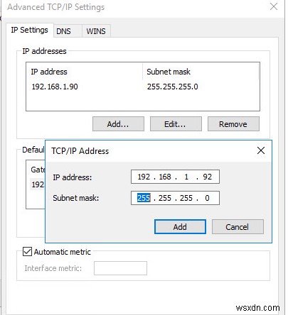 Gán nhiều địa chỉ IP (bí danh) cho một NIC duy nhất 