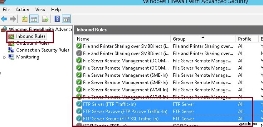 Định cấu hình máy chủ FTP với cách ly người dùng trên Windows Server 2016/2012 R2 