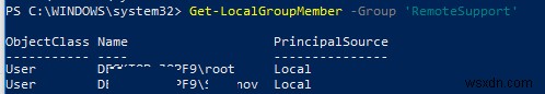 Quản lý người dùng và nhóm cục bộ bằng PowerShell 