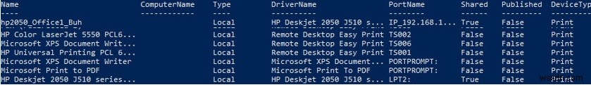 Quản lý máy in và trình điều khiển bằng PowerShell trong Windows 10 / Server 2016 