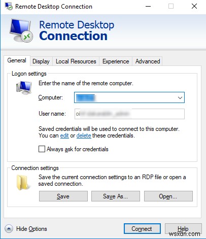 Khắc phục:Thông tin đăng nhập RDP đã lưu không hoạt động trong Windows 
